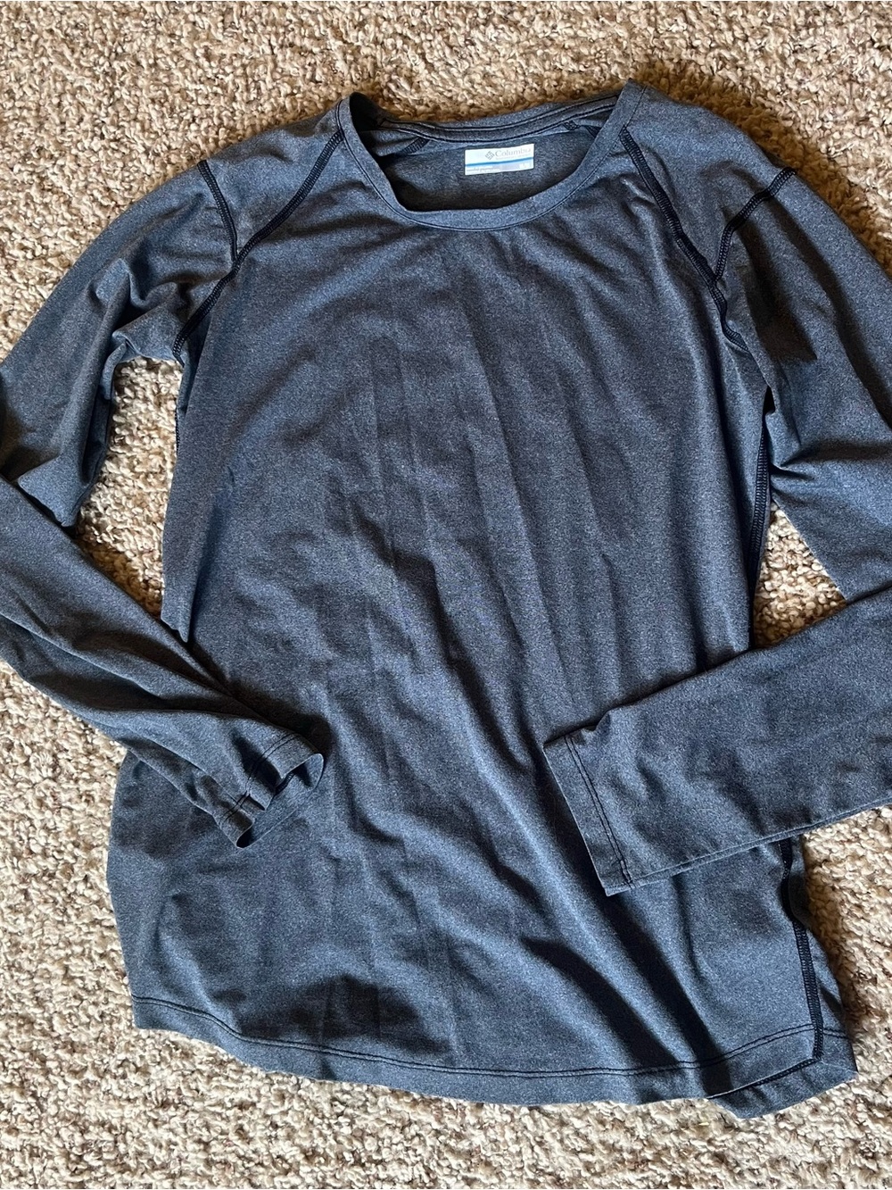 Columbia Long Sleeve Tee in Charcoal Gray